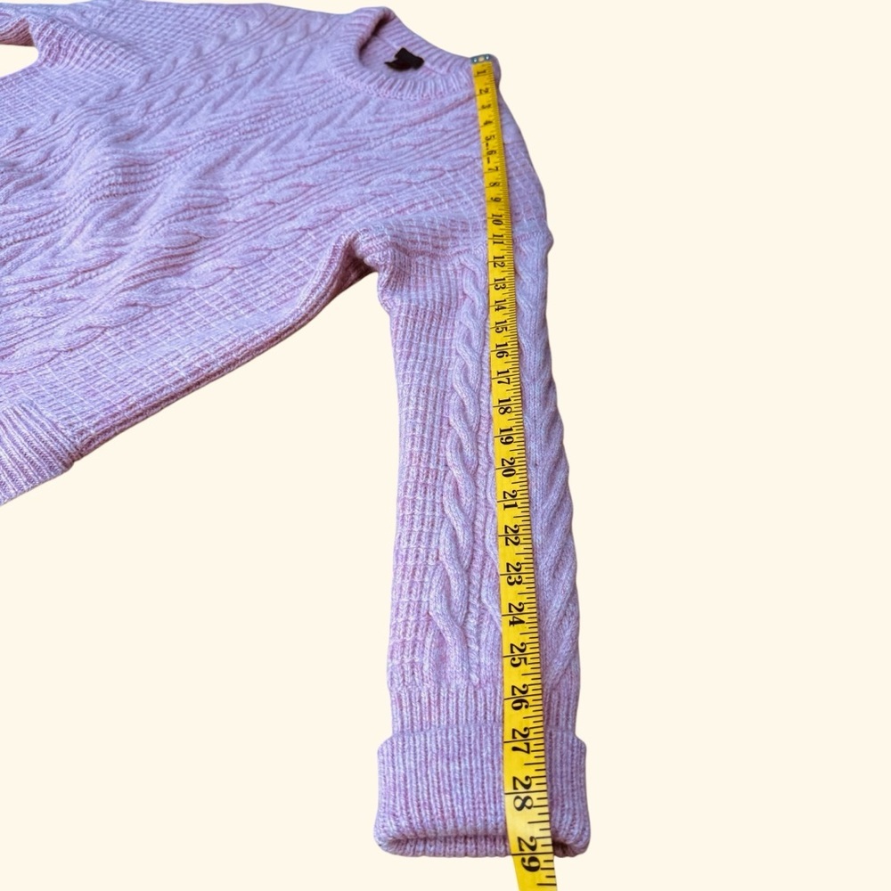 J Crew Cable Knit Tunic Sweater  Cashmere Mohair Womens Size S Pink Oversized - Picture 13 of 14